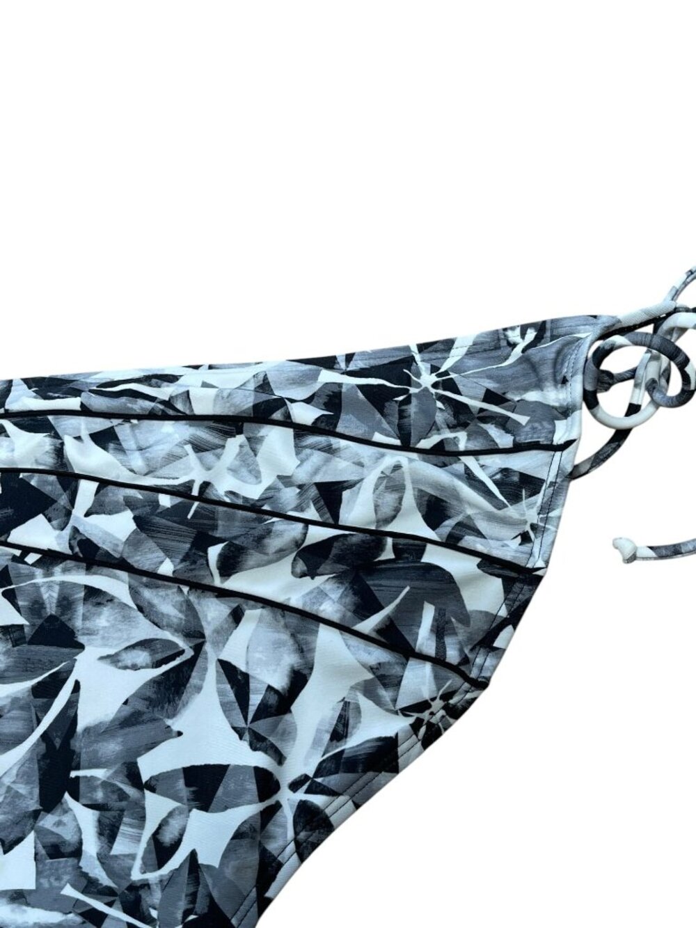 Athleta Womens Geometric Bikini Bottom With Adjustable Side Ties Size Large Blac - Picture 6 of 8